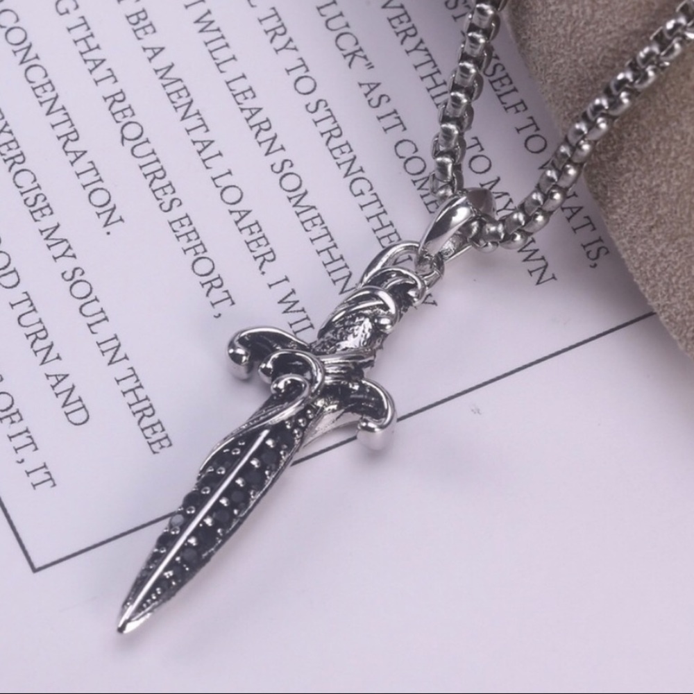 David Yurman Waves Dagger Necklace